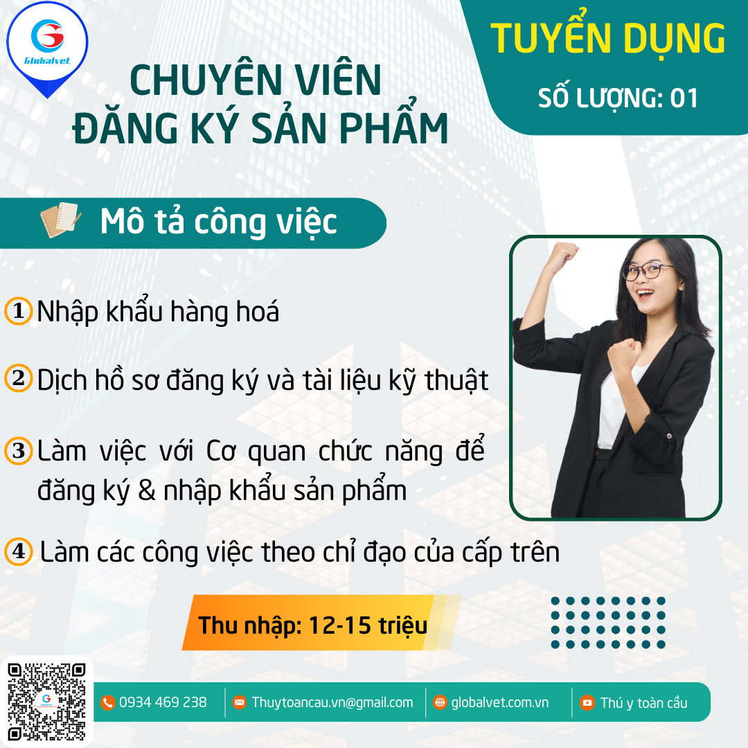 TUYỂN DỤNG CHUYÊN VIÊN ĐĂNG KÝ SẢN PHẨM